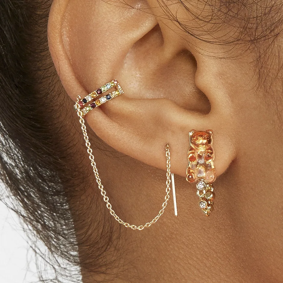 Chain Ear Cuff For Women Long Chain C Shaped Colorful Rhinestone Small Ear Clip Earrings Trendy Female Accessories Wholesale
Chain Ear Cuff For Women Long Chain C Shaped Colorful Rhinestone Small Ear Clip Earrings Trendy Female Accessories Wholesale