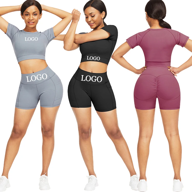 Custom Logo Womens Two Piece Yoga Outfits Sexy Ruched Crop Tops Shorts Yoga Suit Activewear
Custom Logo Womens Two Piece Yoga Outfits Sexy Ruched Crop Tops Shorts Yoga Suit Activewear