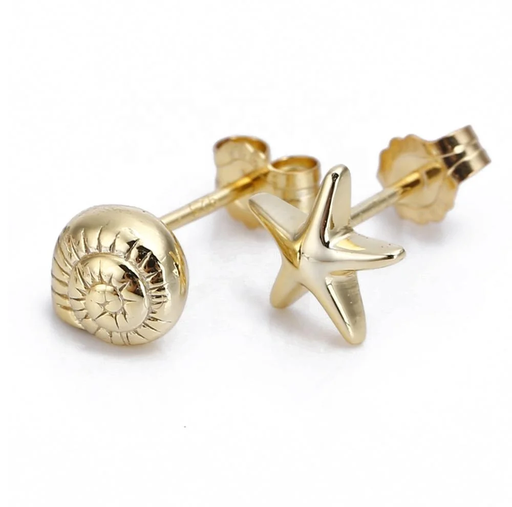 925 sterling silver stud earring Rose Gold Plated Sea Starfish Shell Polished Fashion Pierced Stud Earrings Jewelry for Women
925 sterling silver stud earring Rose Gold Plated Sea Starfish Shell Polished Fashion Pierced Stud Earrings Jewelry for Women
