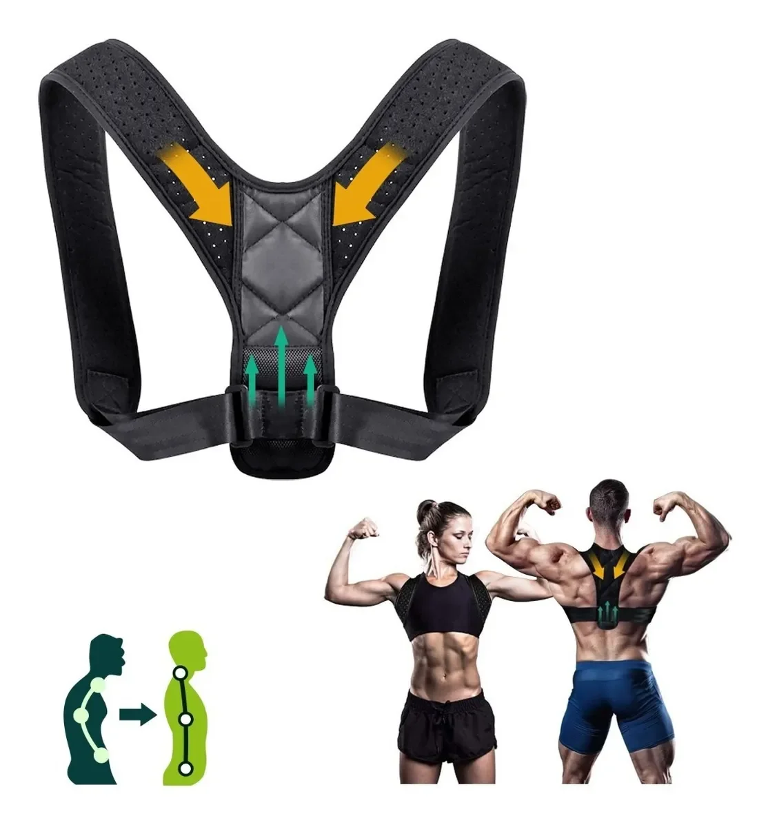 Unisex Adjustable Back Support Brace Belt Breathable Posture Corrector Relieve Poor Posture And Back Pain
Unisex Adjustable Back Support Brace Belt Breathable Posture Corrector Relieve Poor Posture And Back Pain