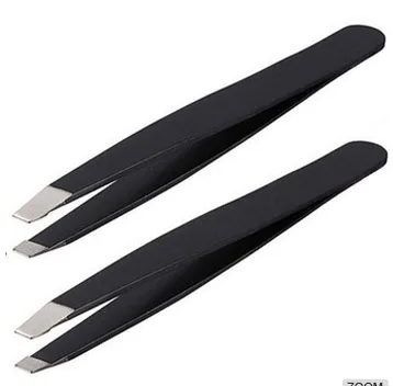 Professional High Quality Stainless Steel Surgical Grade Slanted Eyebrow Tweezers In All Color With Custom Logo