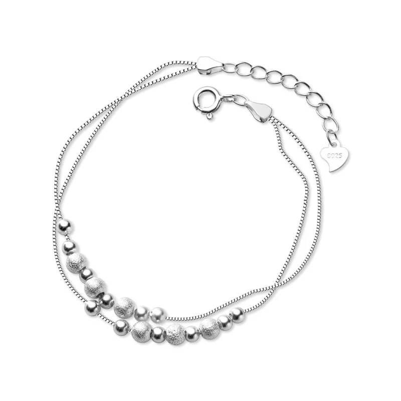 B1153 Popular Hot Sale Silver Jewelry 925 Silver Small Ball Double Layer Polished Bead Frosted Bracelet
B1153 Popular Hot Sale Silver Jewelry 925 Silver Small Ball Double Layer Polished Bead Frosted Bracelet