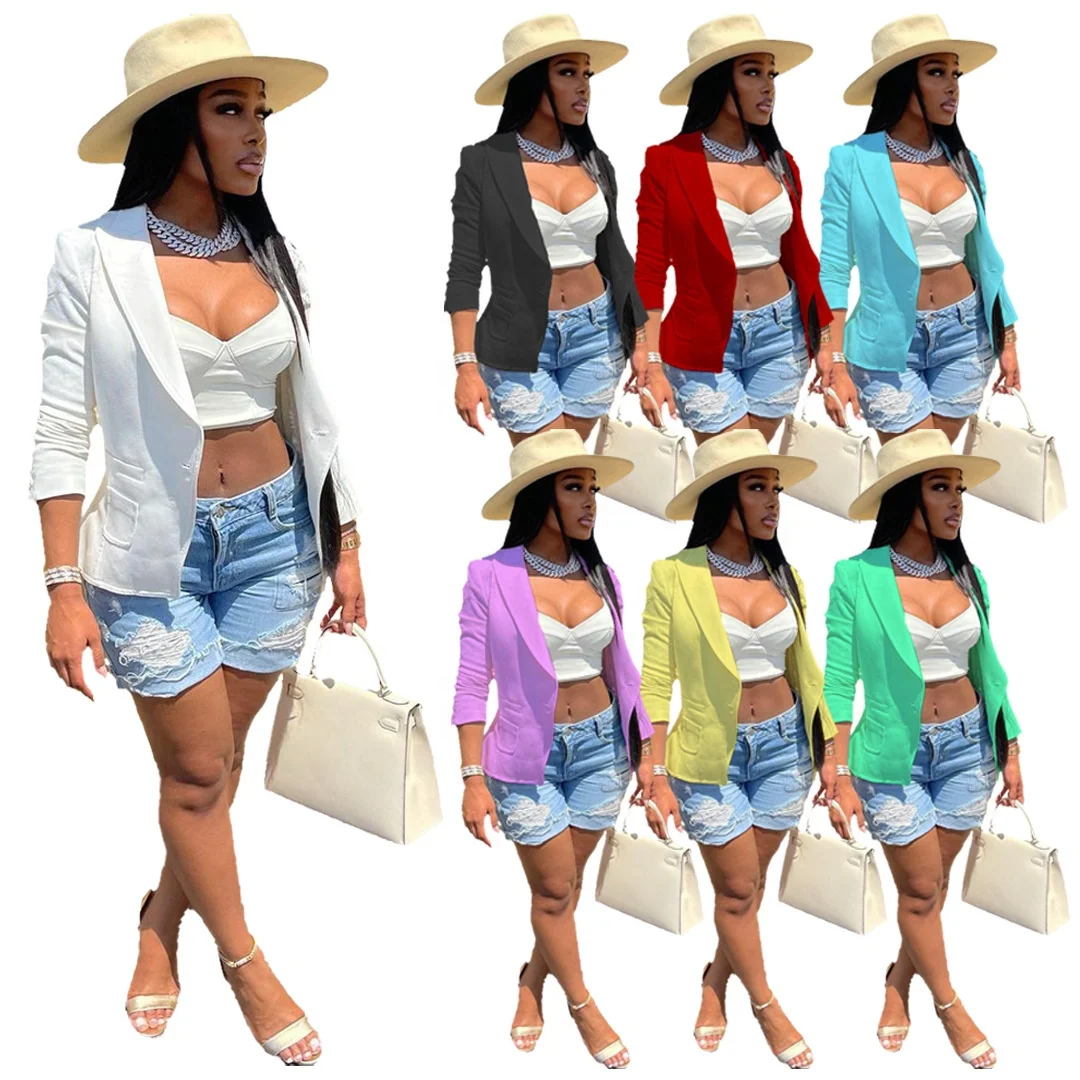 Autumn winter Wholesale fashion solid Color long sleeve women jacket suit blazers ladies women, Black /blue/white/yellow/red/purple/cyan
Autumn winter Wholesale fashion solid Color long sleeve women jacket suit blazers ladies women, Black /blue/white/yellow/red/purple/cyan