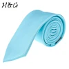 shengzhou sky blue twill cravattino neck tie polyester fabric for necktie