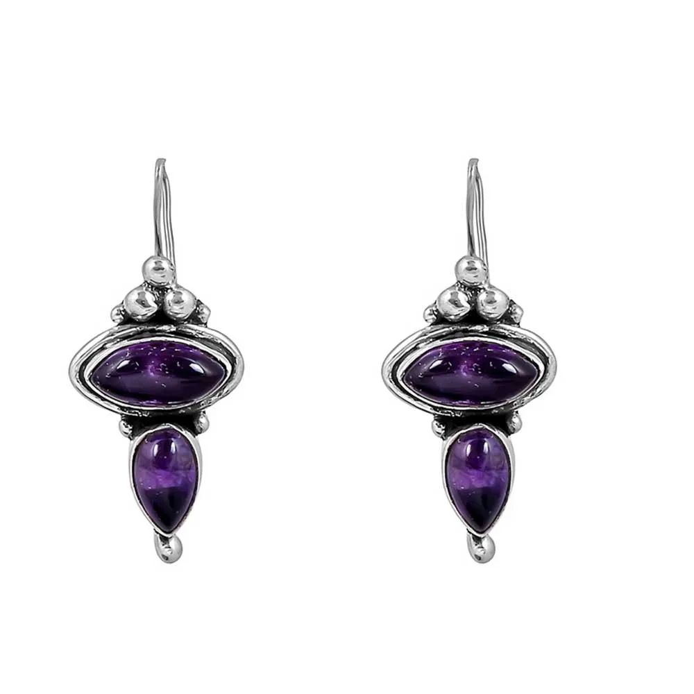 natural amethyst gemstone in 925 sterling silver