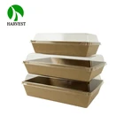 Eco friendly cardboard kraft paper packaging tray boxes for fried food