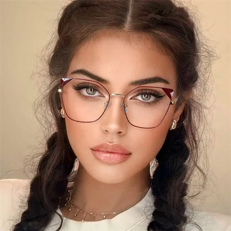High end cat eye optical frames spectacle oversize metal frame eyewear high quality women men anti blue light glasses frame, Mix color or custom colors
High end cat eye optical frames spectacle oversize metal frame eyewear high quality women men anti blue light glasses frame, Mix color or custom colors