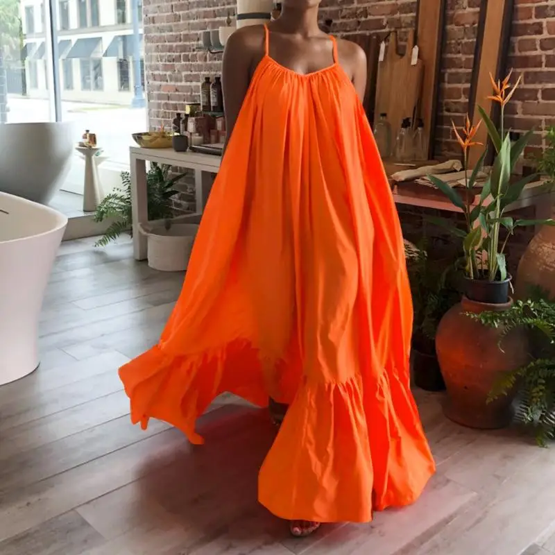 2021 Celmia Summer Dress Women Sexy Short Sleeve Ruffled Maxi Long Dress Casual Loose Solid Pleated Beach Vestido Robe Plus Size 
2021 Celmia Summer Dress Women Sexy Short Sleeve Ruffled Maxi Long Dress Casual Loose Solid Pleated Beach Vestido Robe Plus Size