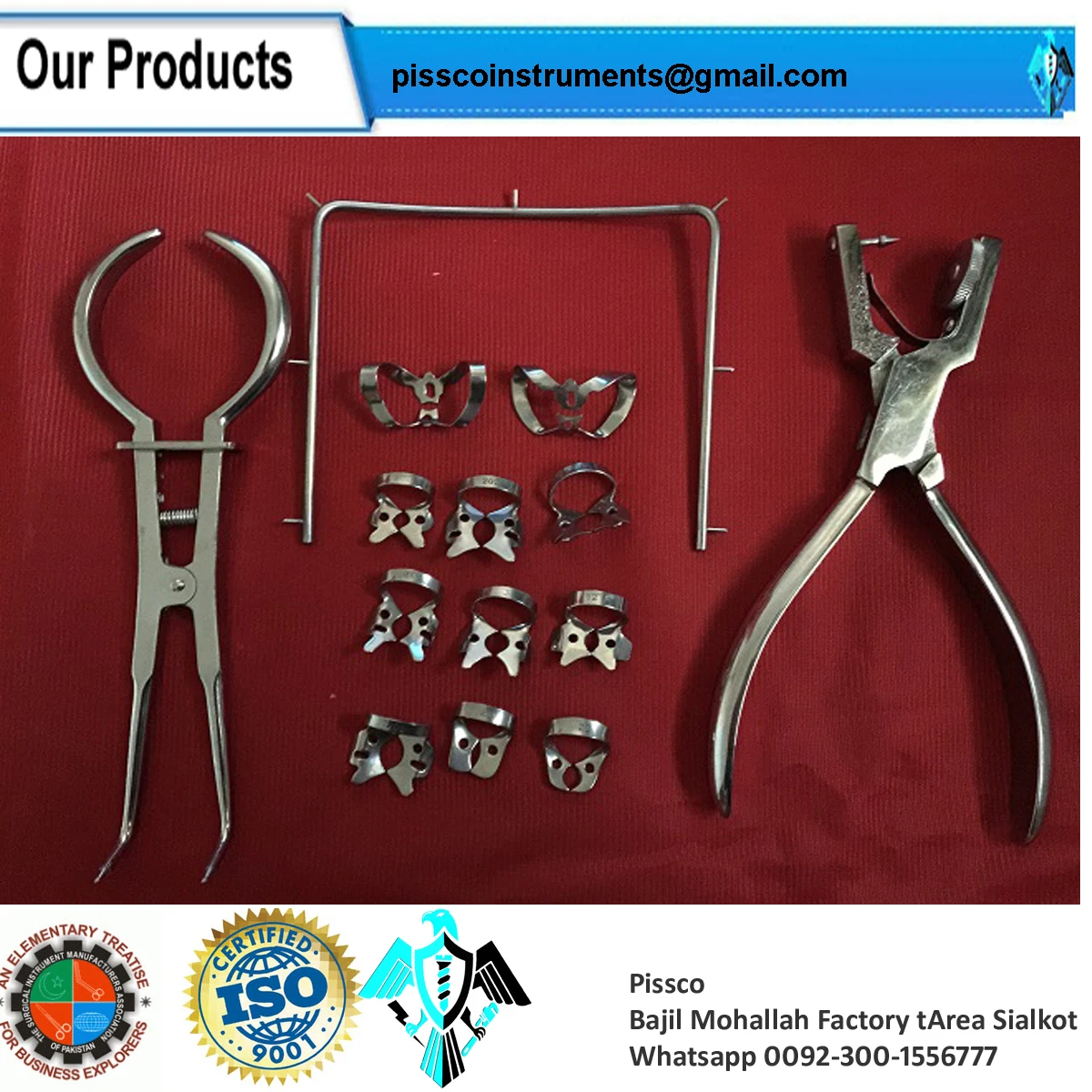 dental rubber dam clamps | rubber dam instruments | rubber dam