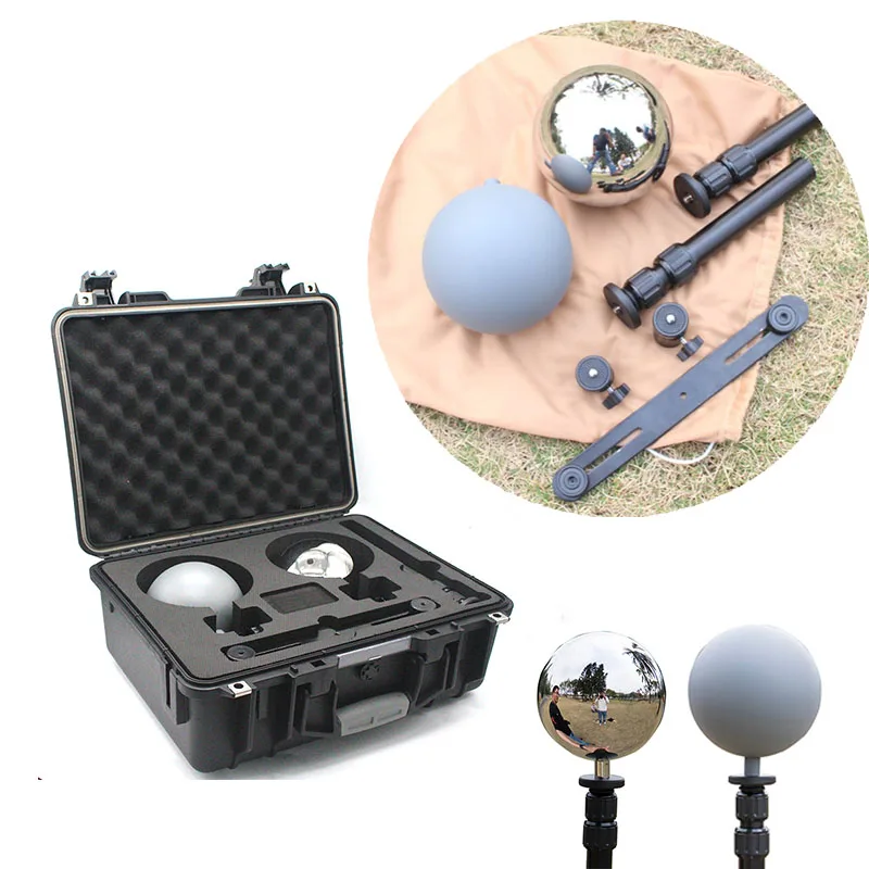 12.6cm Professional Camera Reflector Stainless Steel Hollow Sphere VFX Chrome Ball, Mirror ,grey, half grey+half mirror ,
12.6cm Professional Camera Reflector Stainless Steel Hollow Sphere VFX Chrome Ball, Mirror ,grey, half grey+half mirror ,