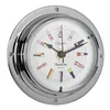 Chrome-plated 'Clipper' Code Flag Clock