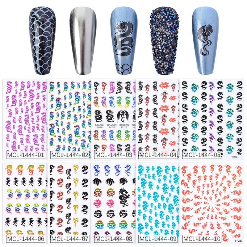 New arrived 3D wholesale nail stickers/dragon nail stickers/snake nail stickers, 10 colors
New arrived 3D wholesale nail stickers/dragon nail stickers/snake nail stickers, 10 colors