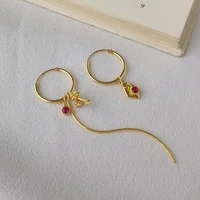 INS trendy 18k gold plated jewelry irregular circle with dangle tassel silver 925 hoop earrings for women
INS trendy 18k gold plated jewelry irregular circle with dangle tassel silver 925 hoop earrings for women