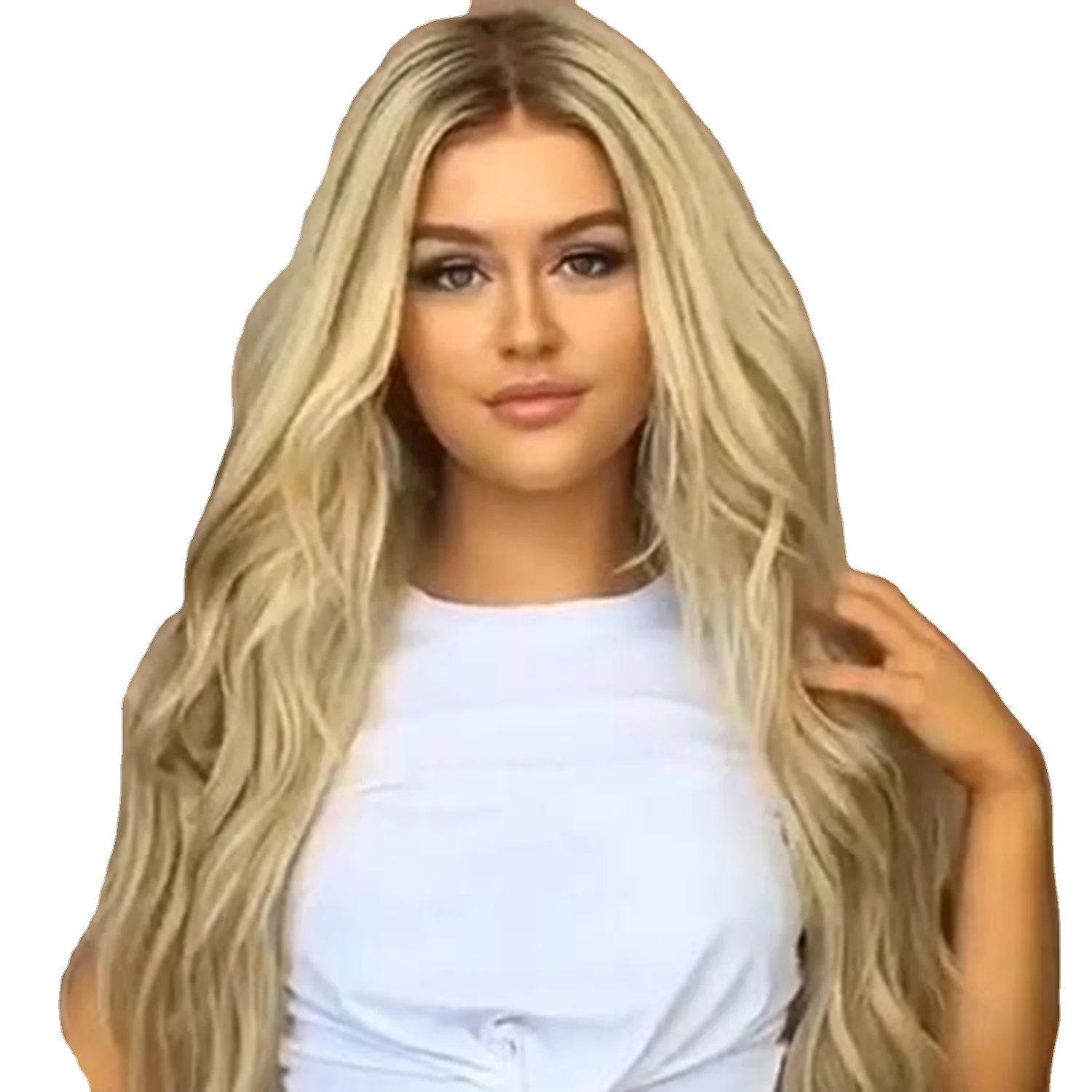 Long Wavy Full Wigs Black Blonde Mix Two Tone Dyeing Color Synthetic Wig for Women, 3 colors
Long Wavy Full Wigs Black Blonde Mix Two Tone Dyeing Color Synthetic Wig for Women, 3 colors