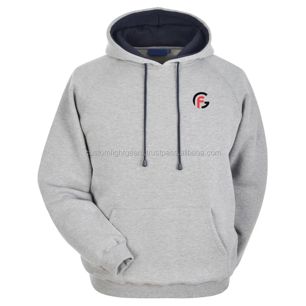 Having grey hoodie