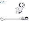 2 Segment Composite Adjustable Single joint flexible combination ratchet handle wrench