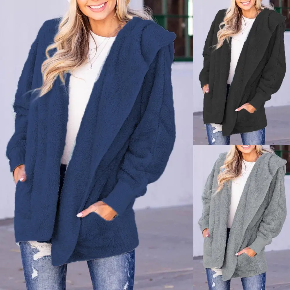 Autumn Winter Solid Color Lapel Double-sided Velvet Coat Long Jacket With Large Pocket
Autumn Winter Solid Color Lapel Double-sided Velvet Coat Long Jacket With Large Pocket