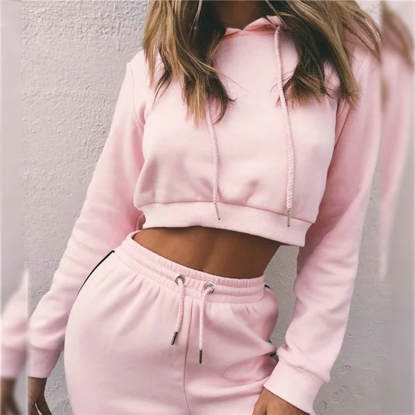 2 Piece Set Women Suit Crop Top Sweatpants Crop Hoodie Set Female Winter Sweatshirt Pants Two Piece Set Track Suit
2 Piece Set Women Suit Crop Top Sweatpants Crop Hoodie Set Female Winter Sweatshirt Pants Two Piece Set Track Suit