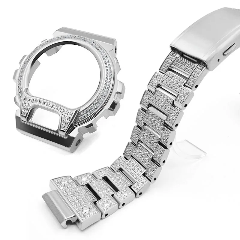 G SHOCK DW6900 Bling bling diamond case strap stainless steel watchband series and frame metal case bracelet modification, Silver,gold,rose gold
G SHOCK DW6900 Bling bling diamond case strap stainless steel watchband series and frame metal case bracelet modification, Silver,gold,rose gold
