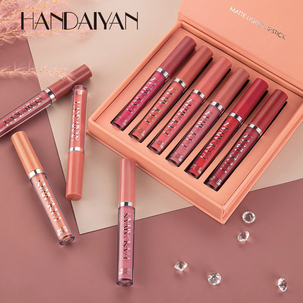Vmae HANDAIYAN 6 Colors lip gloss sets Liquid Matte Lip Gloss Shiny Glitter Lip Gloss Liquid Waterproof With Private Label
Vmae HANDAIYAN 6 Colors lip gloss sets Liquid Matte Lip Gloss Shiny Glitter Lip Gloss Liquid Waterproof With Private Label