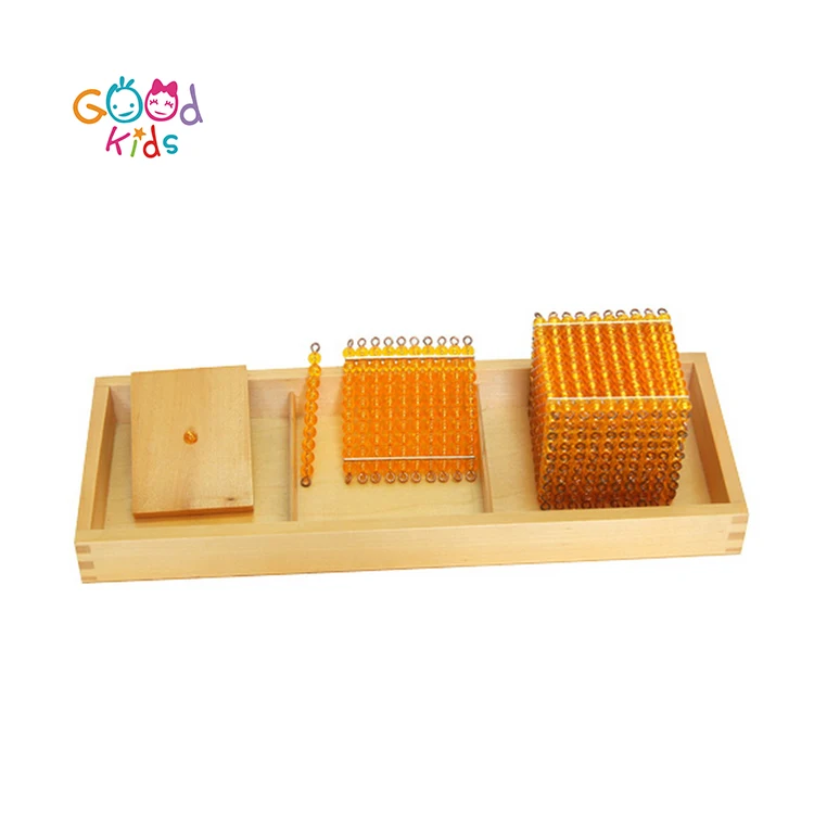Wooden toys for infants montessori material toys Introduction to Decimal Quantity with Trays