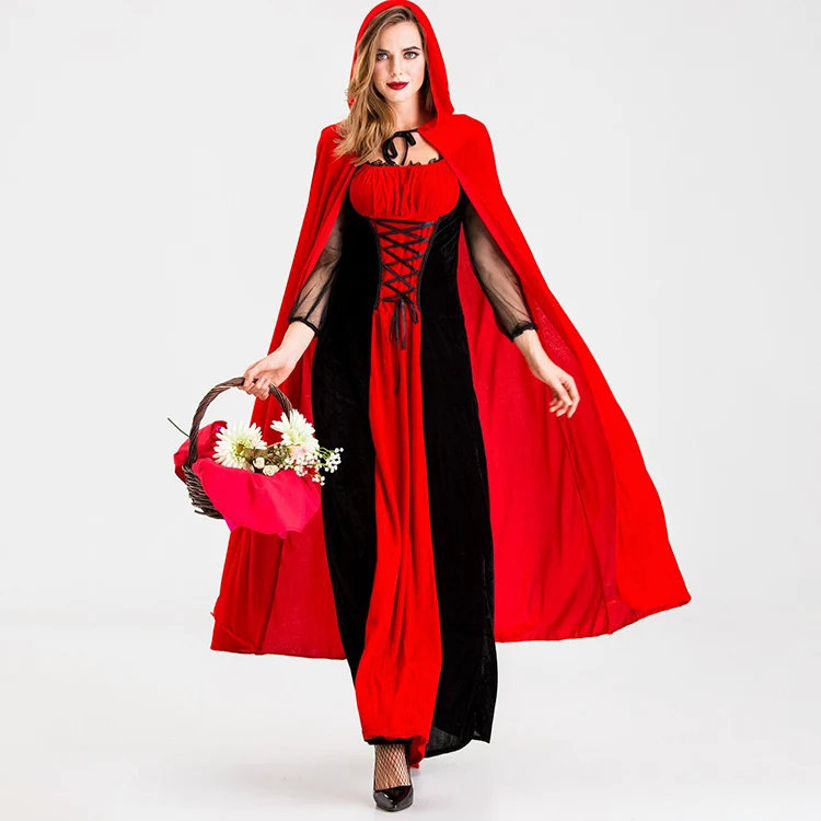 Moda vampiro Castillo vestido de reina de disfraces de Halloween