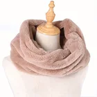 Fashion winter faux fox fur collar snood women scarf for women
