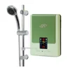Forest Green Safe and Reliable Instant Electric Water Heater with Shower Head