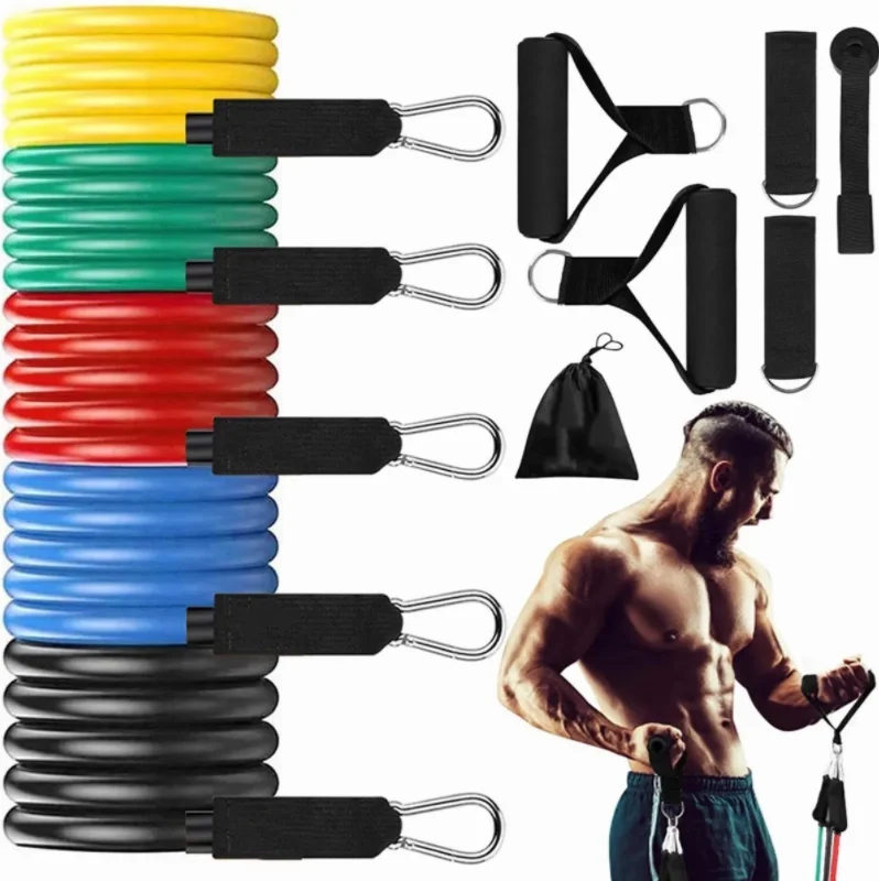 Resistance Exercise Band 11PCS Fitness Elastic Pull Ropes Tension Belt For Body Workout Training, Black
Resistance Exercise Band 11PCS Fitness Elastic Pull Ropes Tension Belt For Body Workout Training, Black
