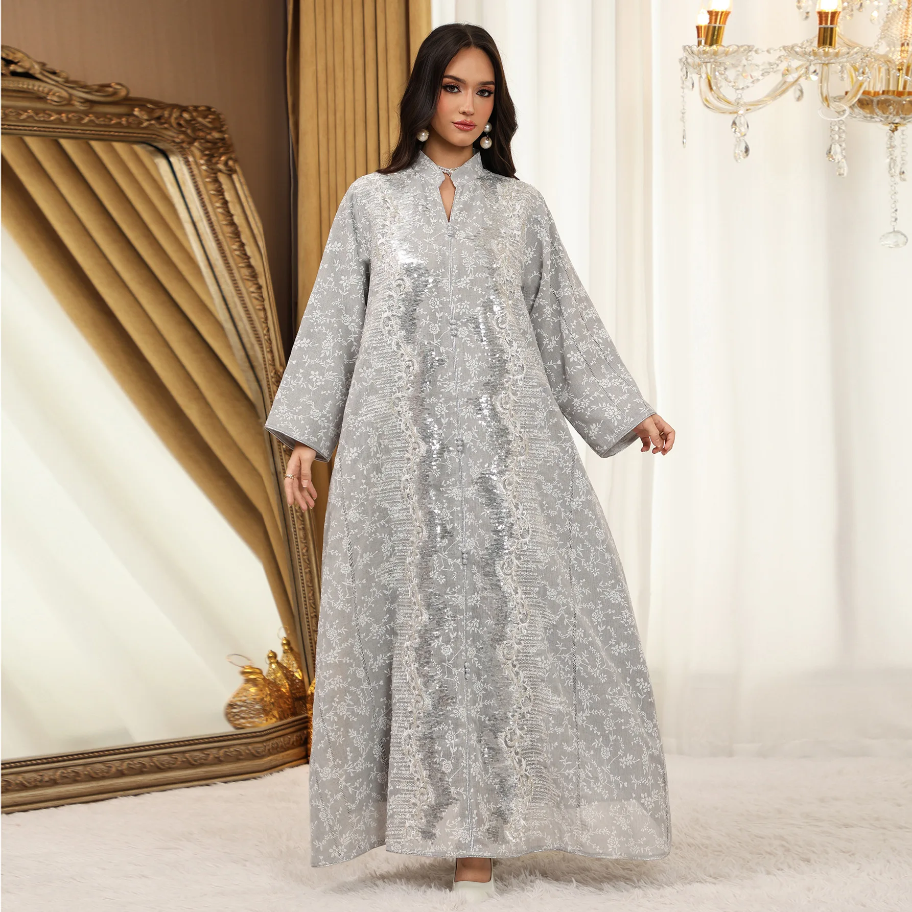 long dresses eid Modest Blue Eid Dress 23929M