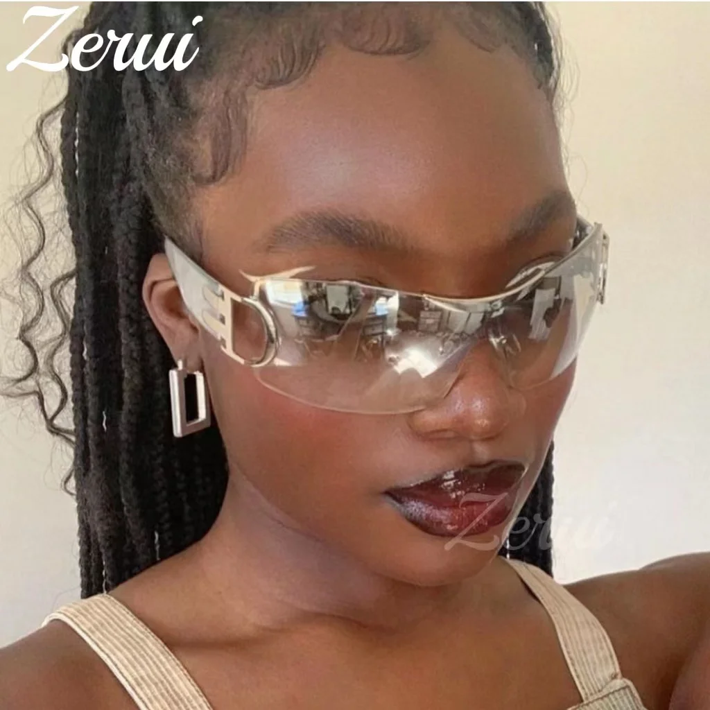 Oversized Shield Sunglasses for Women UV400 Protection Retro Y2K Amazon.com: mincl Fashion Super Big Cat Eye Y2K Sunglasses  main image 3