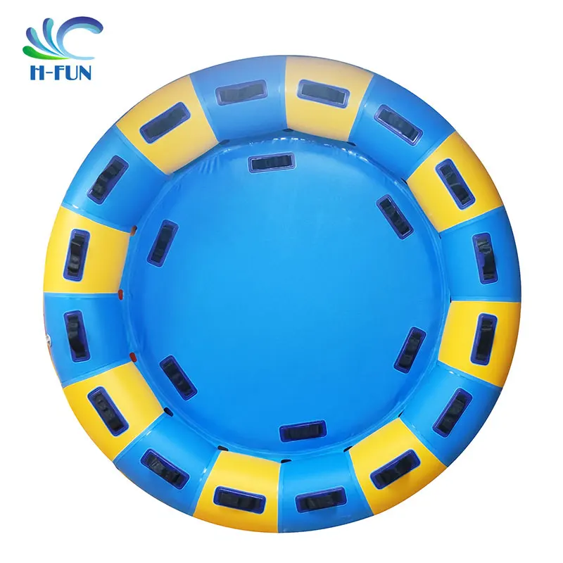 

0.9mm PVC tarpaulin inflatable round raft 6 seater rafting boat whitewater water slide tubes