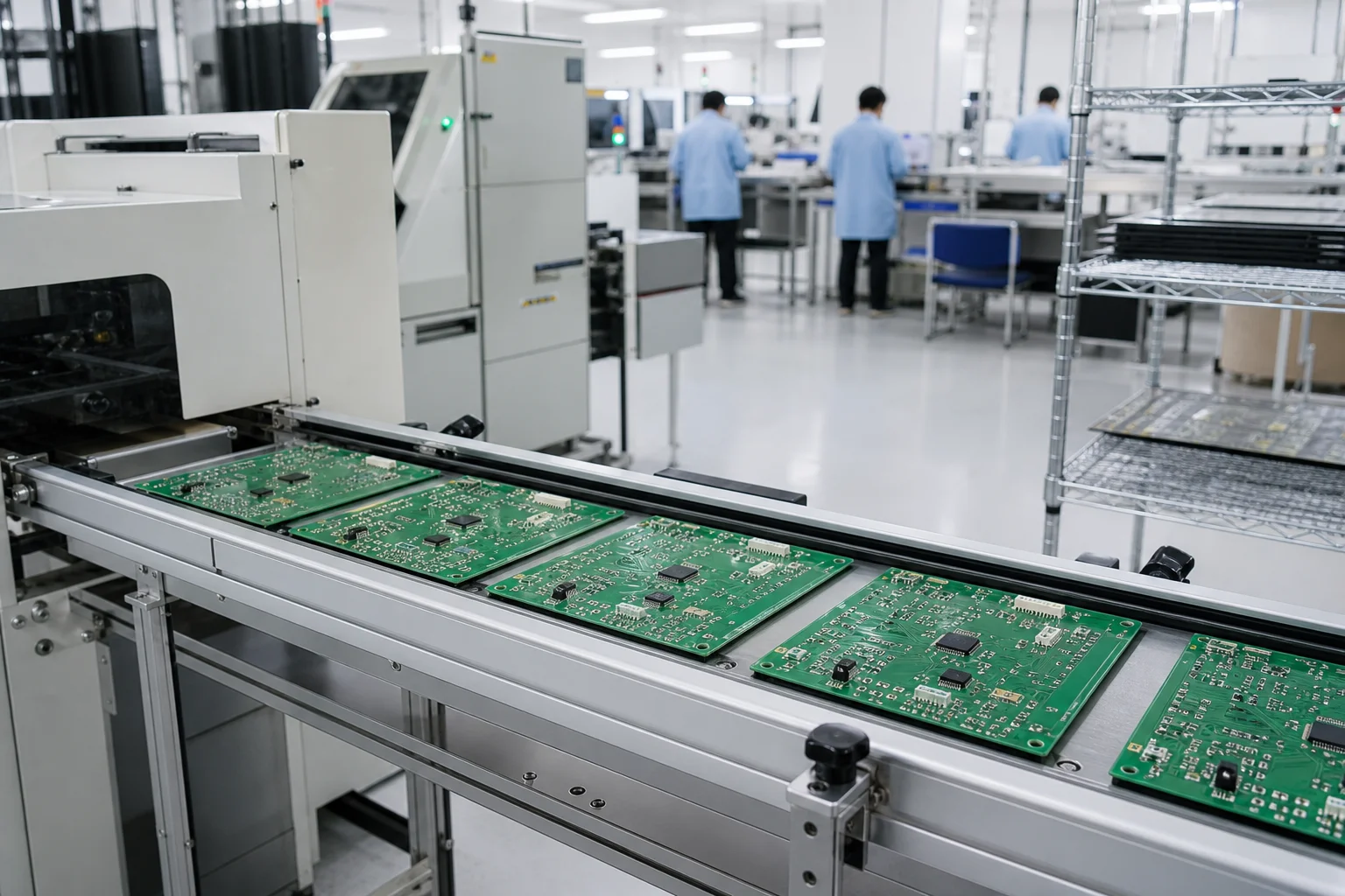 Small pilot production run on a conveyor line