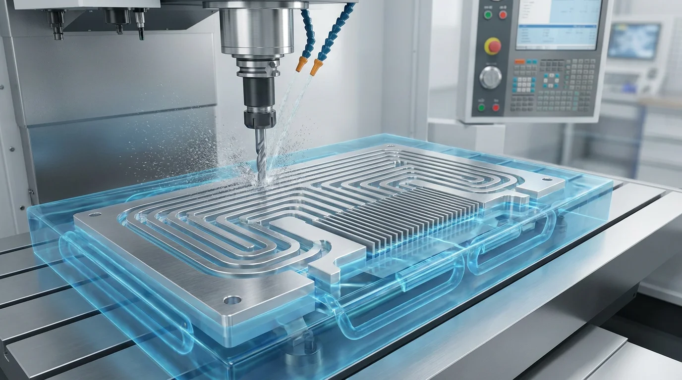 Precision aluminum liquid cooling system components.
