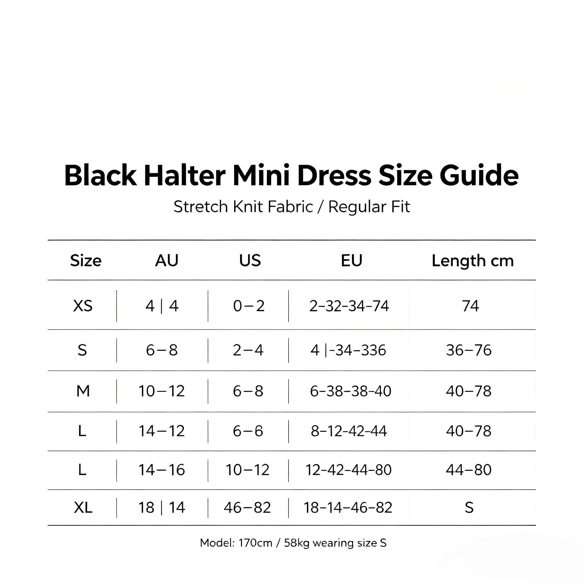 Size Guide Table