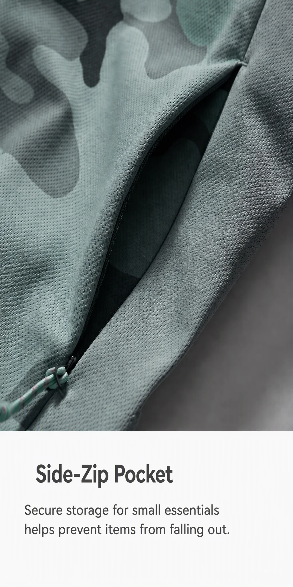 Side-zip pocket detail on LKB-99035 jacket