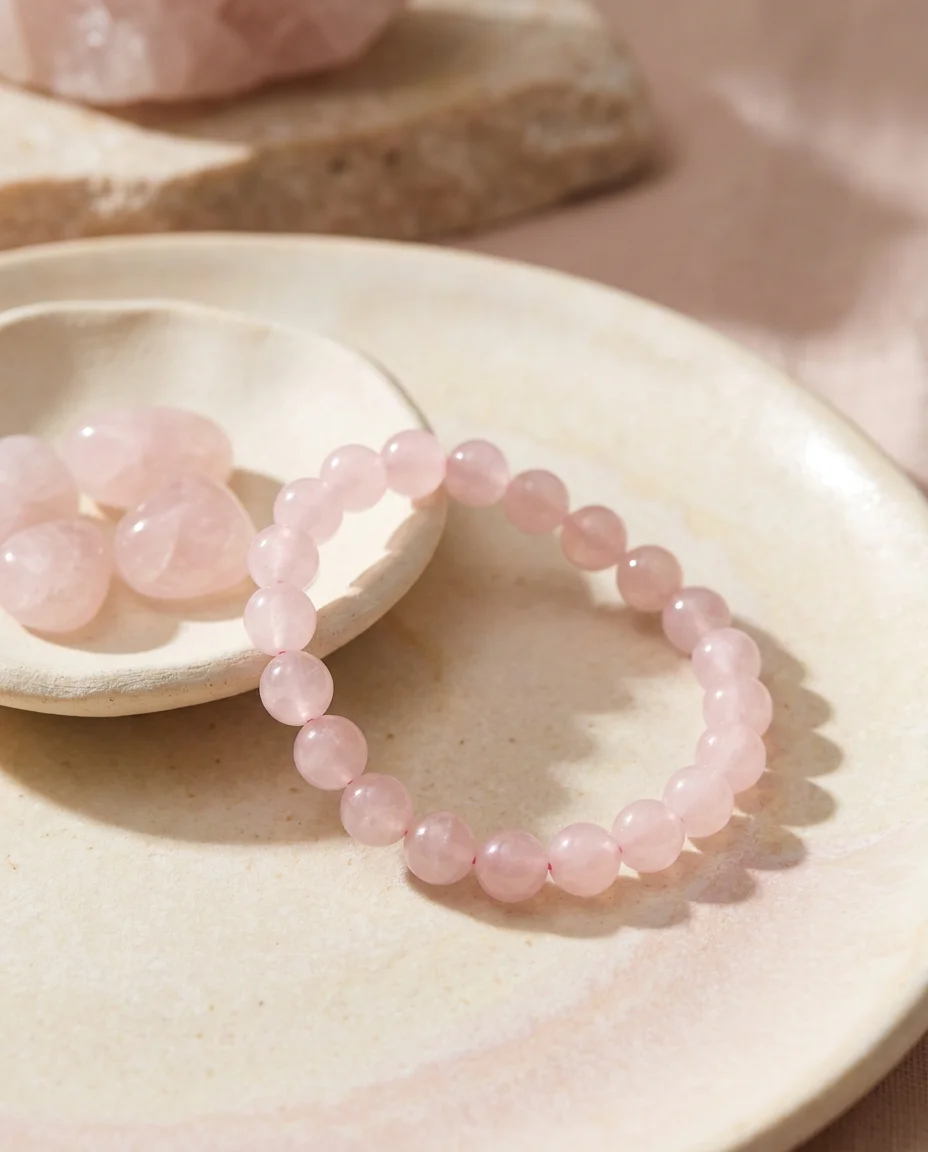 Rose Quartz bracelet ritual styling