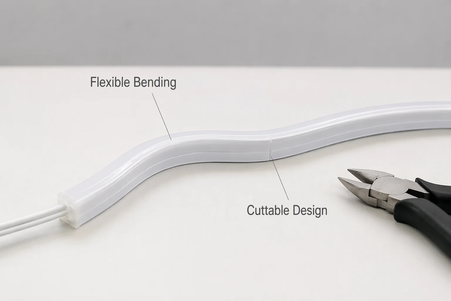 4x8mm side-emitting silicone LED neon flex bending and cutting guide