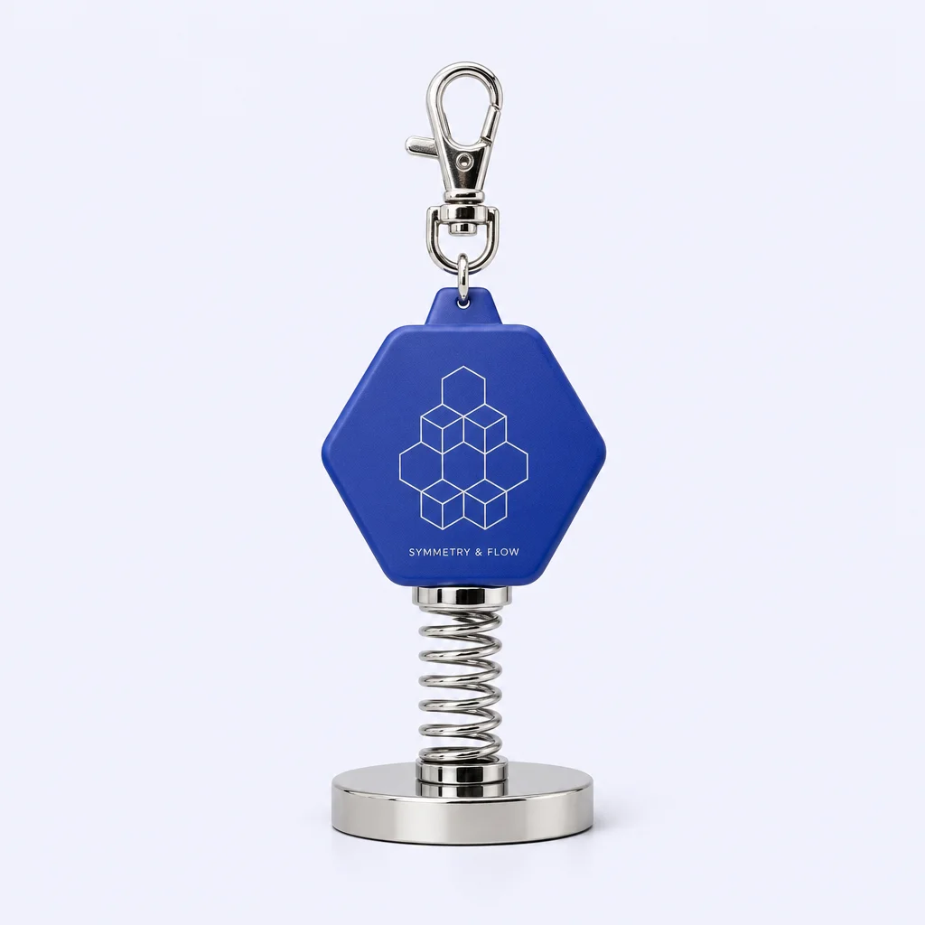 Cobalt Blue Symmetry Hexagon