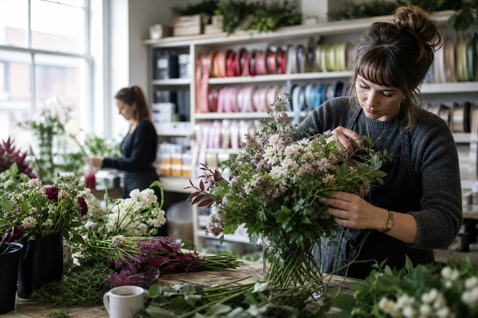satin ribbon for flower shops