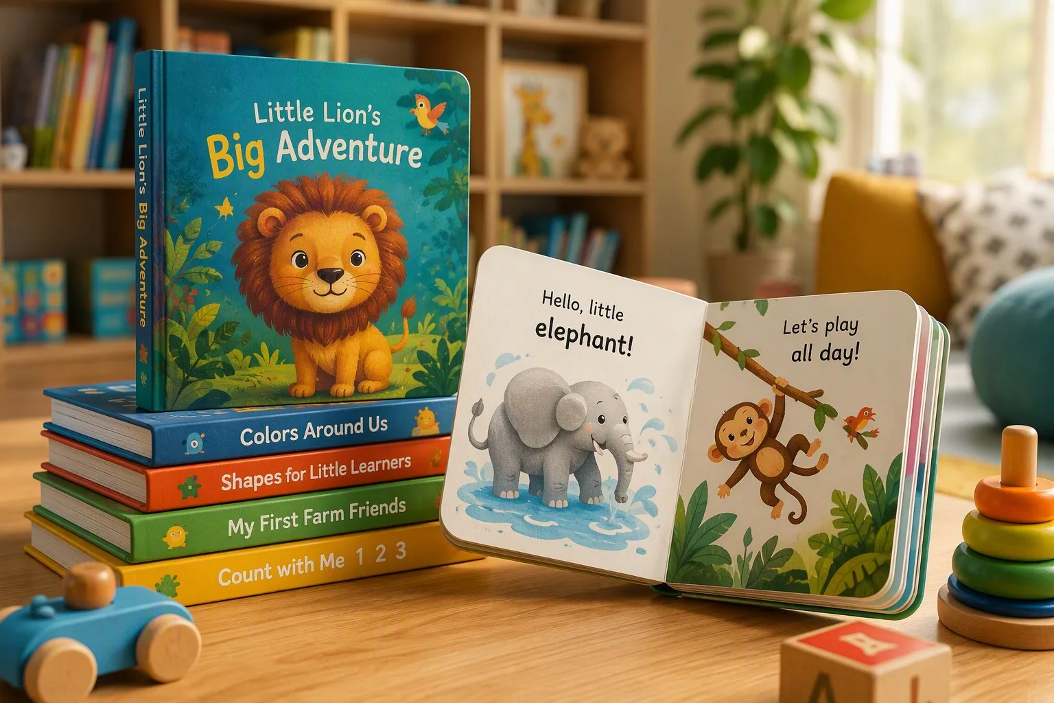 Durable children's board books with thick rounded pages - The Complete Guide to Board Book Printing