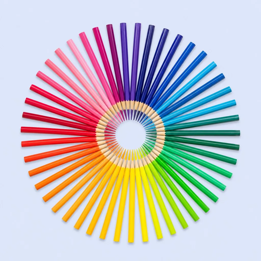 Mandala circular rainbow arrangement