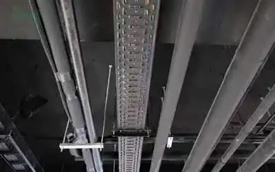 Cable tray installation using output from the cable tray machine