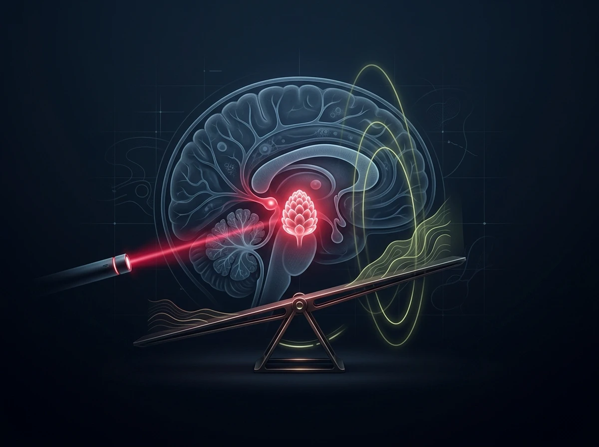 Pineal Gland Recalibration Visualization - CalmiPulse 670nm