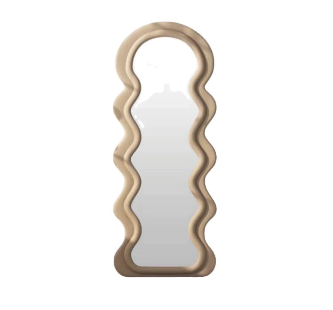 

Wavy Cosmetic Floor Full Body Mirror Makeup Livingroom Bathroom Decoration Home Mural Floor Mirror