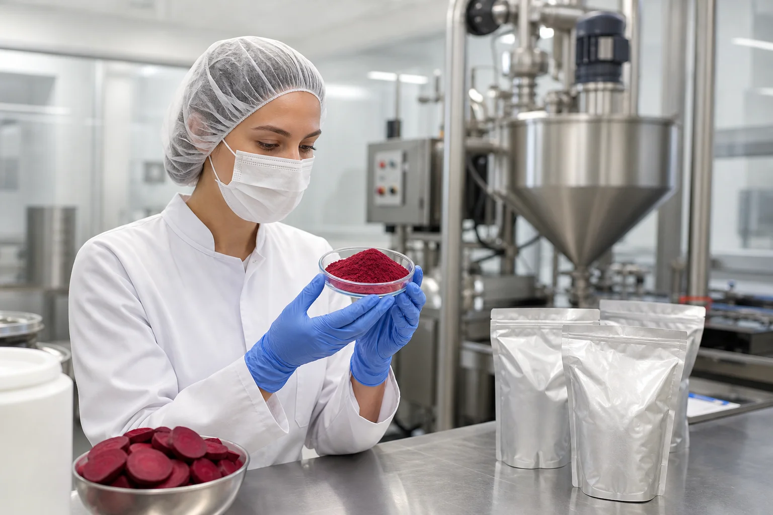 Food ingredient laboratory quality inspection of beetroot powder