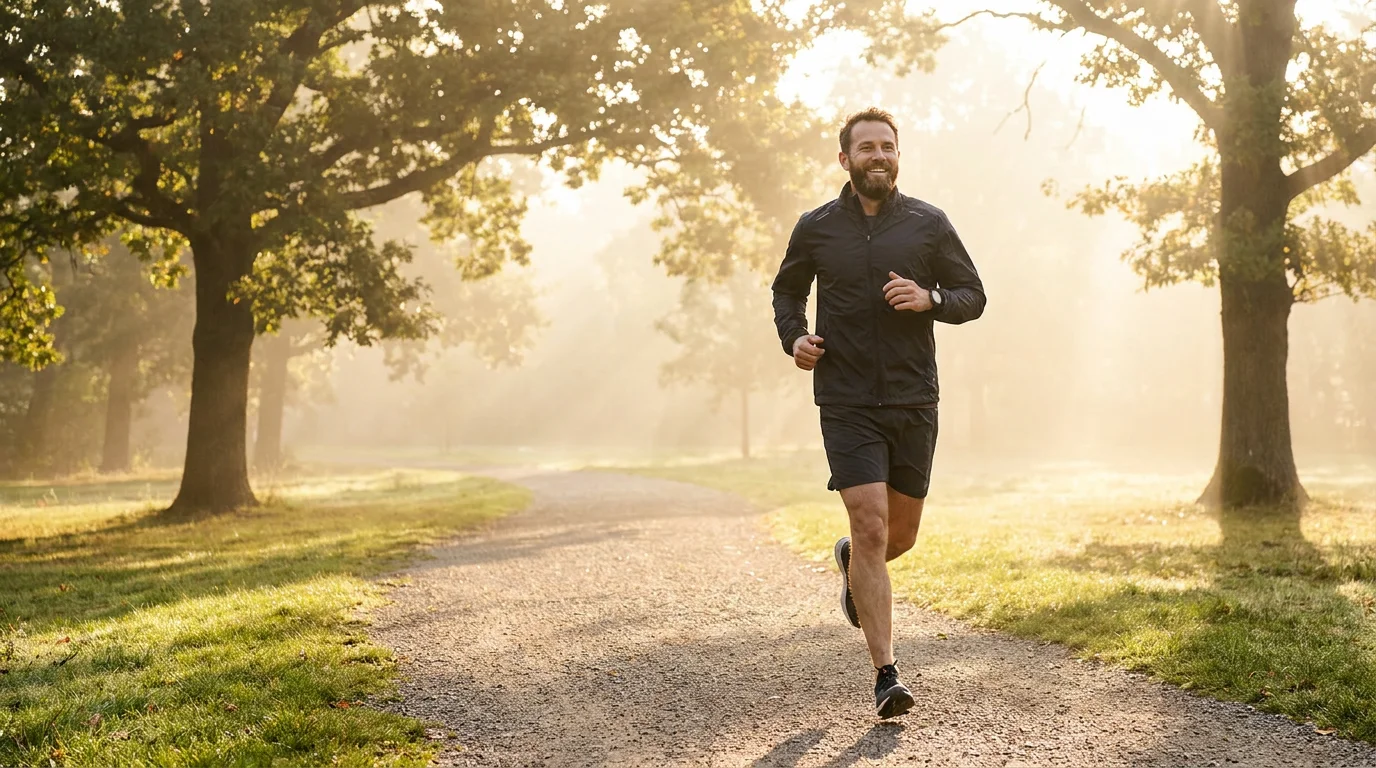 Athlete jogging pain-free