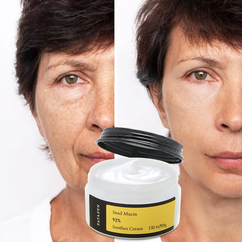 

FATAZEN Luxury Private Label Anti-Aging Snail Mucin Face Cream Even Skin Tone Moisturizer Reduce Wrinkle Facial Cream For Women