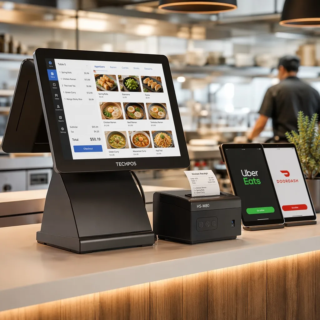 Professional Restaurant POS Counter Setup