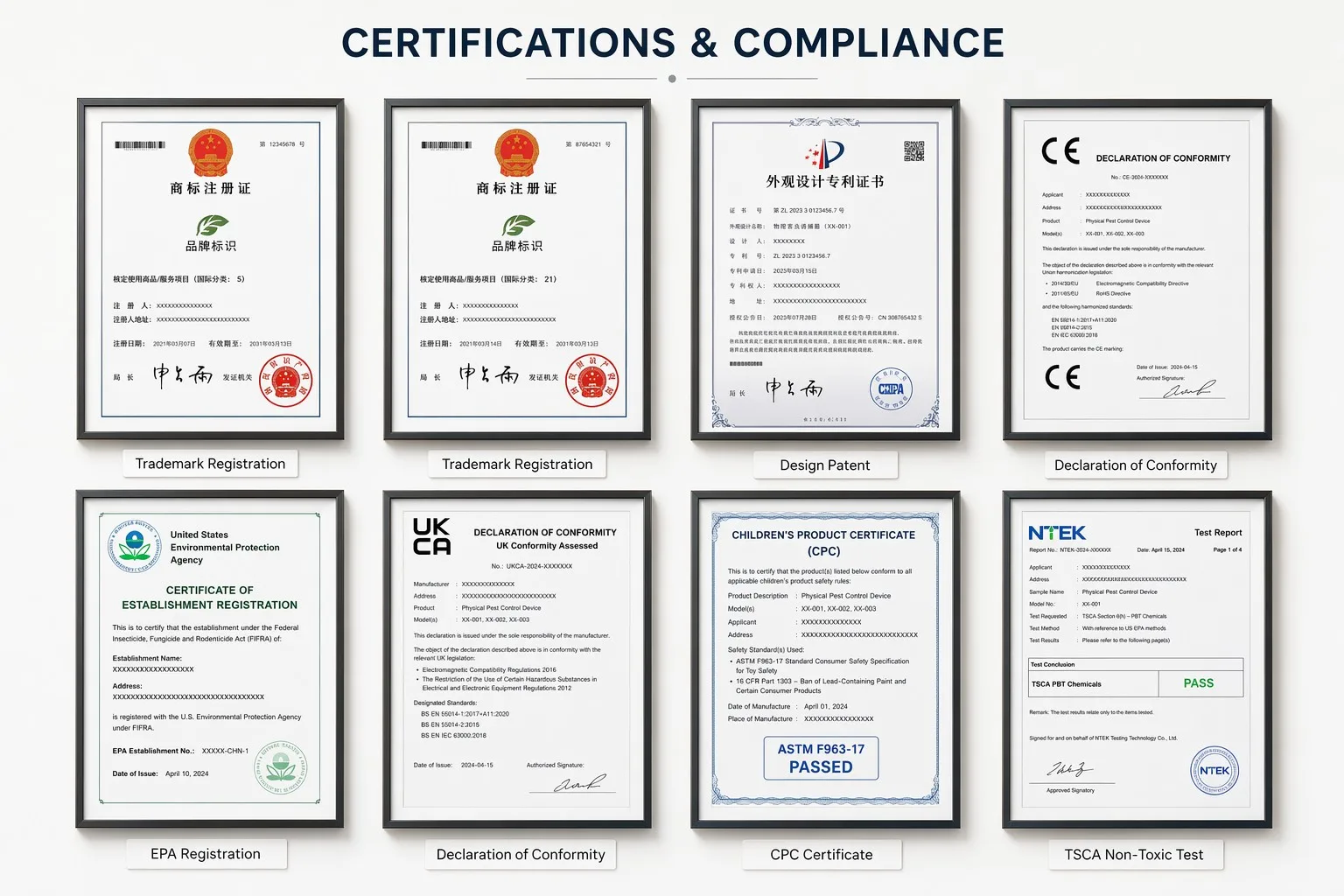 Our Factory & Production Excellence 2 CE EPA UKCA CPC Certifications